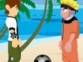 游戏Naruto and Ben 10 play volleyball