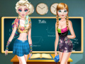 游戏Elsa And Anna Highschool Fashion