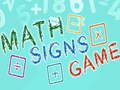 游戏Math Signs Game