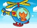 游戏Coloring Book: Cat Driving Helicopter