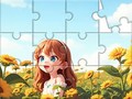游戏Jigsaw Puzzle: Sunflower Girl