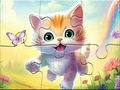 游戏Jigsaw Puzzle: Kitten With Butterfly