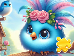 游戏Jigsaw Puzzle: Cute Blue Bird