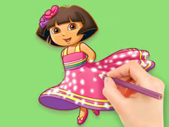 游戏Coloring Book: Dora Prepare Party
