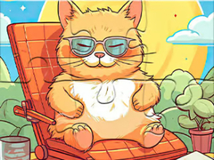 游戏Jigsaw Puzzle: Enjoying Cat