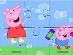 游戏Jigsaw Puzzle: Peppa Pig Blow Bubbles