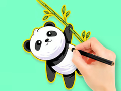 游戏Coloring Book: Panda Eat Bamboo