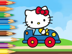 游戏Coloring Book: Hello Kitty Driving Car