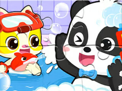 游戏Jigsaw Puzzle: Baby Panda Shower Time