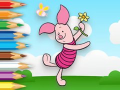 游戏Coloring Book: Piglet Holds Toy Windmill
