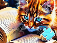 游戏Jigsaw Puzzle: Cat Reading