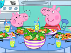 游戏Jigsaw Puzzle: Peppa Dinner Time