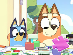 游戏Jigsaw Puzzle: Bluey Family Coloring Day