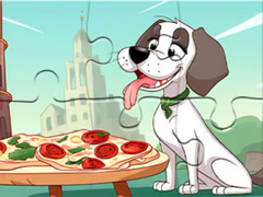 游戏Jigsaw Puzzle: Dog Eating Pizza