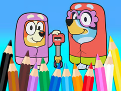 游戏Coloring Book: Bluey Flossing Grannies