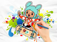 游戏Coloring Book: Toca Boca Skateboard