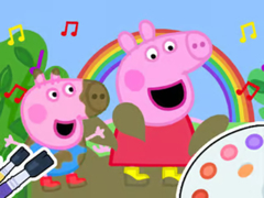 游戏Coloring Book: Peppa Pig Muddy Funny