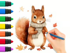 游戏Coloring Book: Autumn Squirrel