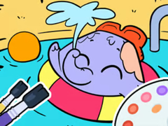 游戏Coloring Book: Elephant Swim