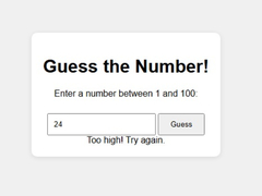 游戏Number Guessing Game