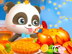 游戏Jigsaw Puzzle: Little Panda Thanksgiving Feast