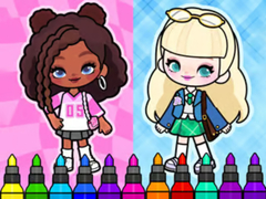游戏Coloring Book: Aha World Sporty Girl
