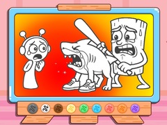 游戏Coloring Book: Sprunki VS Tung Tung Sahur