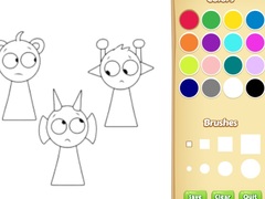 游戏Sprunki Coloring Pages