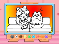 游戏Coloring Book: Toca Life With Pusheen