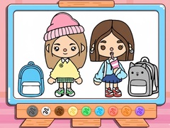 游戏Coloring Book: Toca Boca Back To School