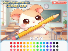 游戏Cute Anime Animals Coloring Pages