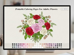 游戏Printable Coloring Pages For Adults Flowers