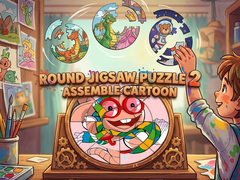 游戏Round Jigsaw Puzzle 2 Assemble Cartoon
